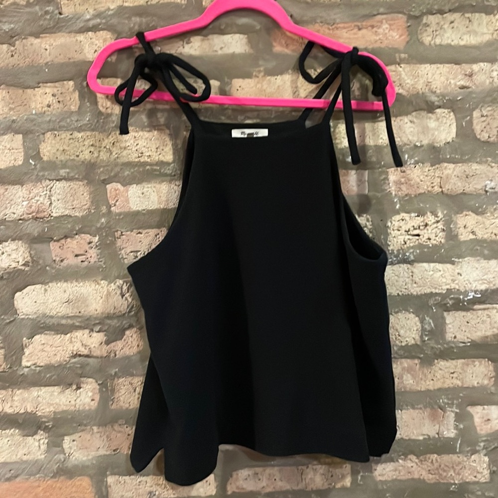 Madewell Crop tied strapped ribbed tank